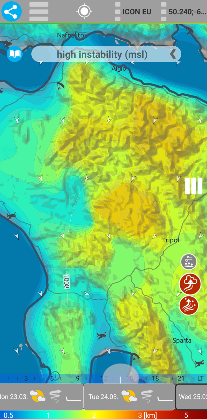 Instability map