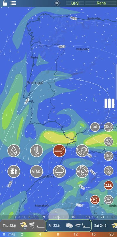 Gust map relative