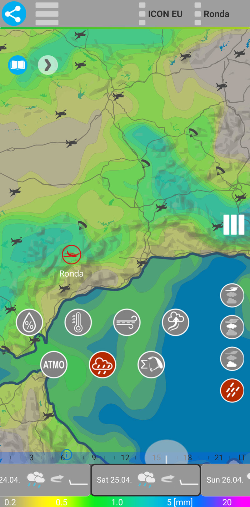 Rain map