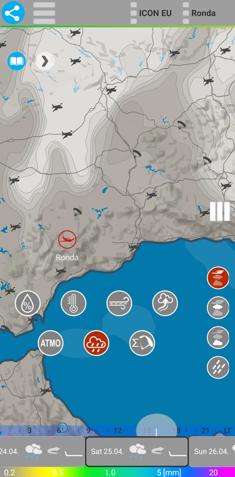 Cloud top map