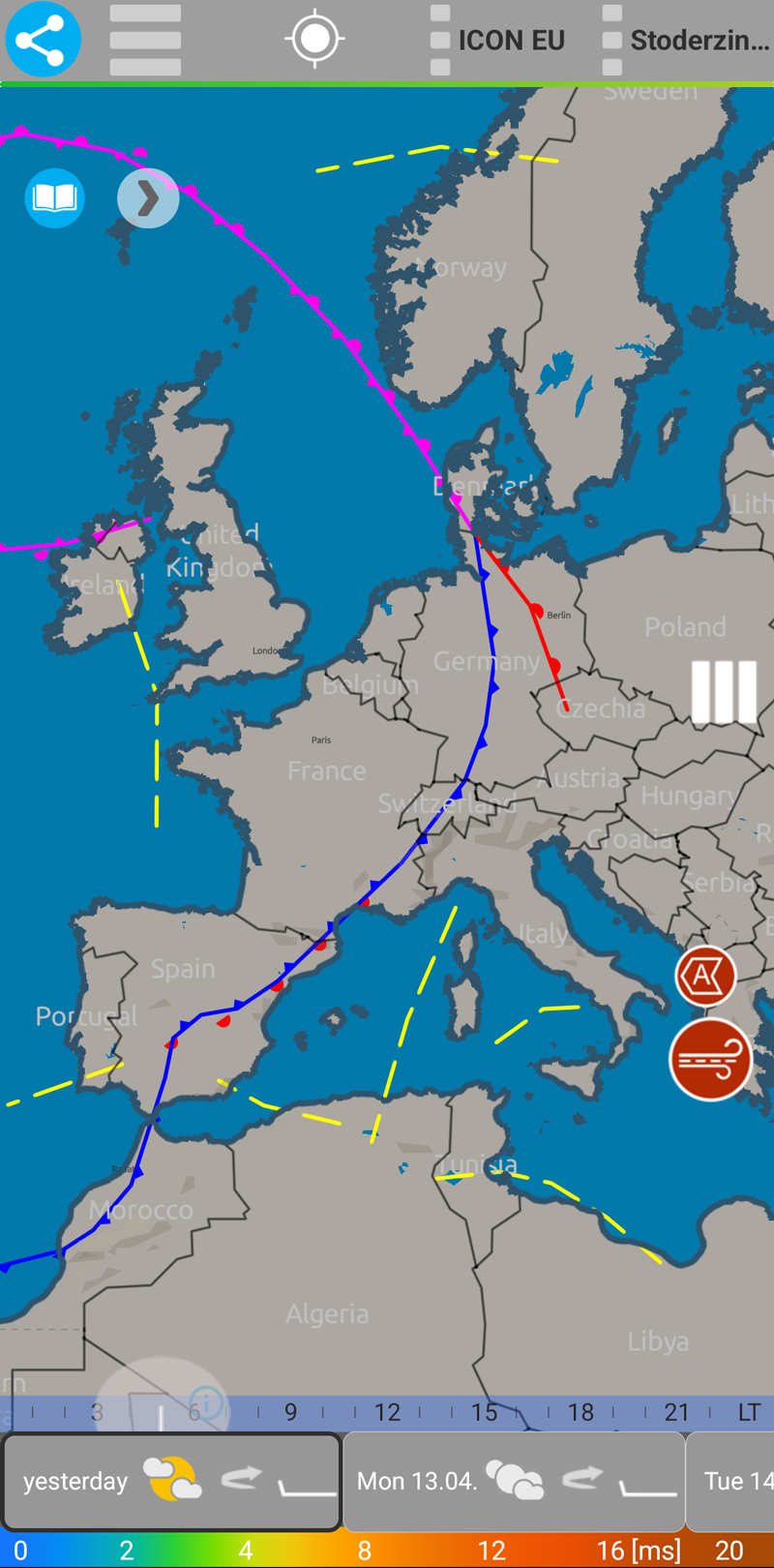 Fronts map